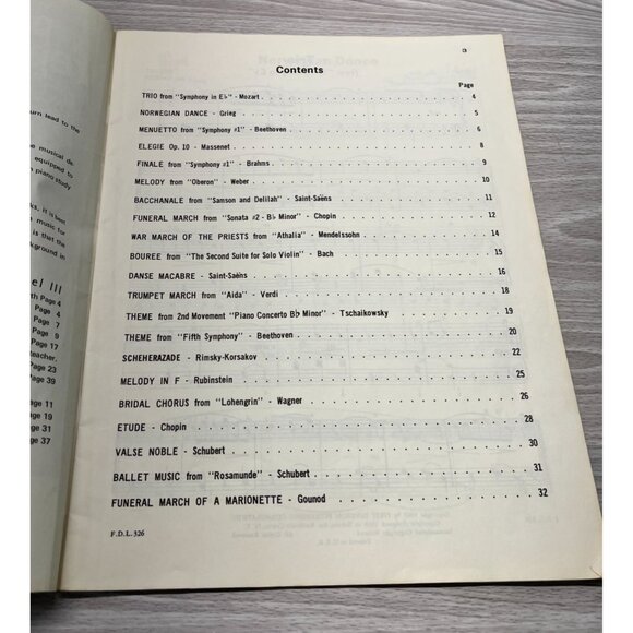 David Carr Glover Piano Library Technic and Repertoire Level 3 Vtg Sheet Music - Picture 8 of 11